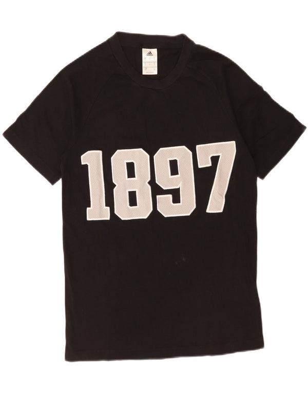 Adidas Mens Juventus Graphic Camiseta Top Pequeño Algodón Negro