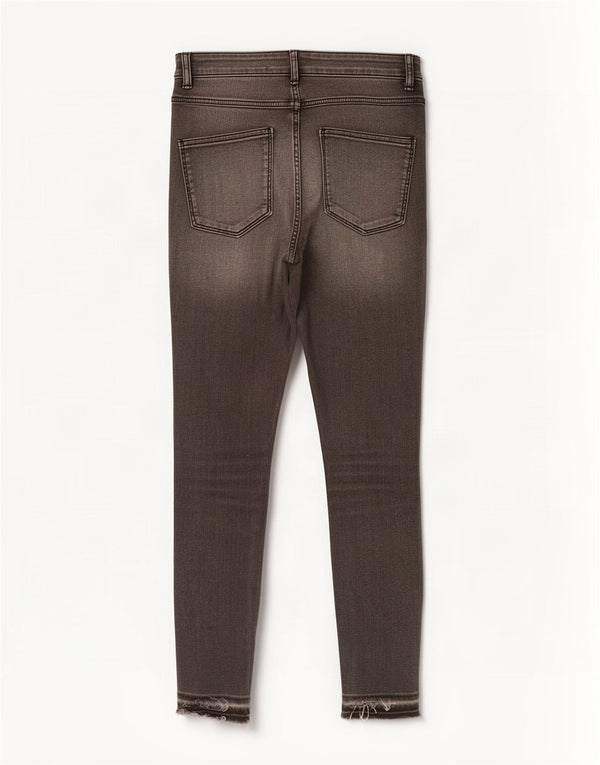 Zara Vaqueros pitillo de cintura alta para mujer EU 36 XS W26 L27 Gris