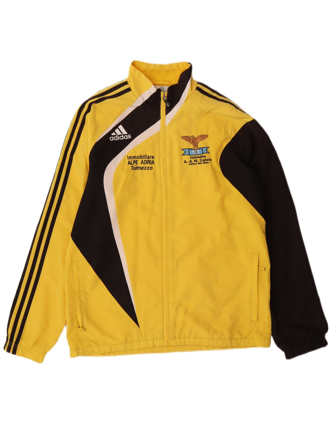 ADIDAS Chaqueta de chándal para hombre UK 38/40 Medium Yellow Colourblock