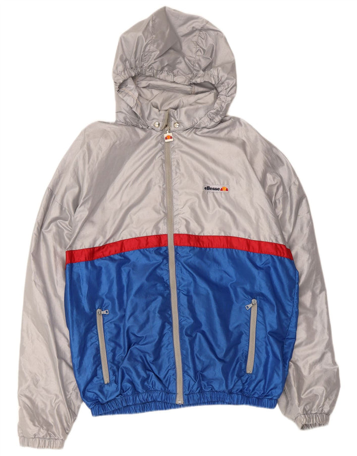 Ellesse Chaqueta de chándal con capucha para hombre IT 50 Medium Silver Colourblock