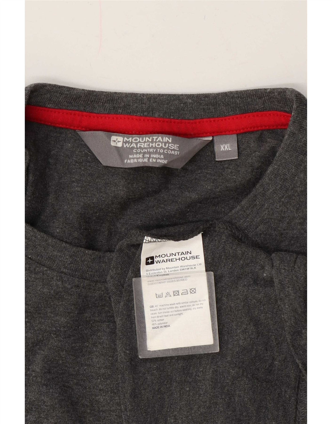 Mountain Warehouse Camiseta para hombre de manga larga 2XL Algodón gris