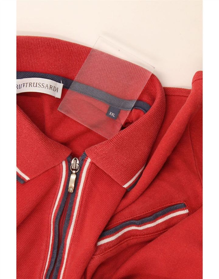 Polo Trussardi Hombre 2XL Rojo Rayas