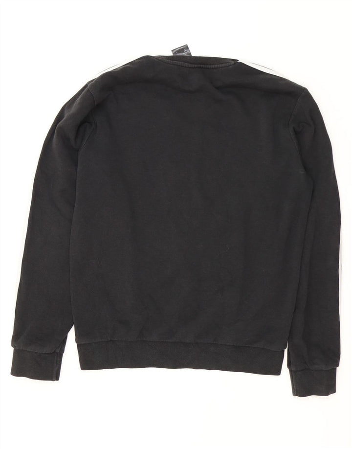 Adidas Hombre Sudadera Gráfica Jersey Pequeño Algodón Negro