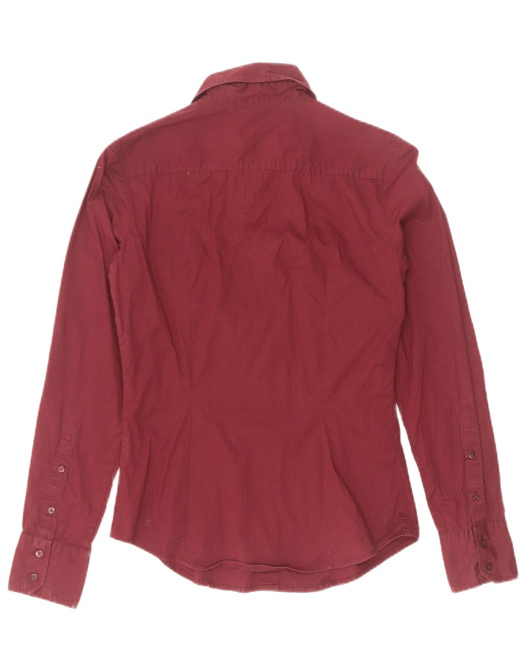 Camisa Gas Mujer UK 10 Small Granate Algodón