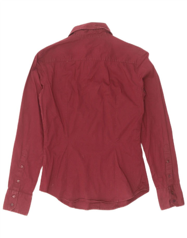 Camisa Gas Mujer UK 10 Small Granate Algodón