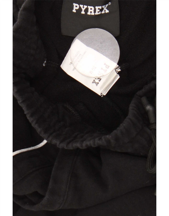 Pyrex Hombre Pantalones De Chándal Gráfico Joggers Mediano Algodón Negro