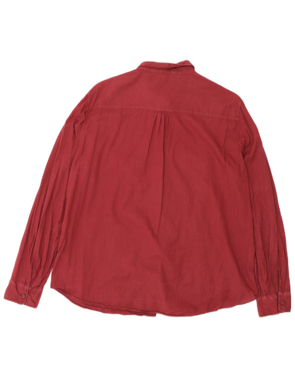 Camisa Massimo Dutti Mujer EU 44 XL Burdeos Algodón