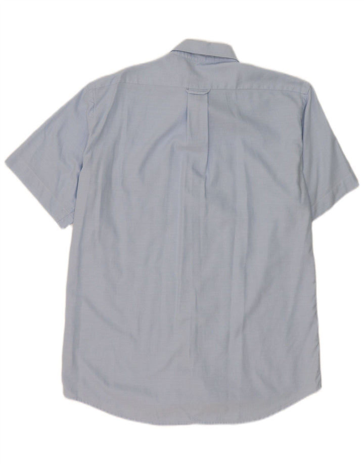 Camisa Lacoste Hombre Manga Corta Talla 40 Algodón Azul Medio