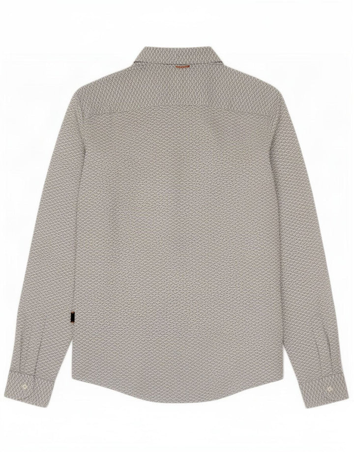 Camisas HUGO BOSS Hombre | Camisa ajustada con estampado abstracto de algodón blanco mediano
