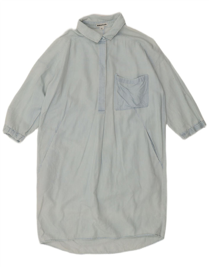 Whistles Vestido camisero holgado para mujer, talla 40, algodón azul pequeño