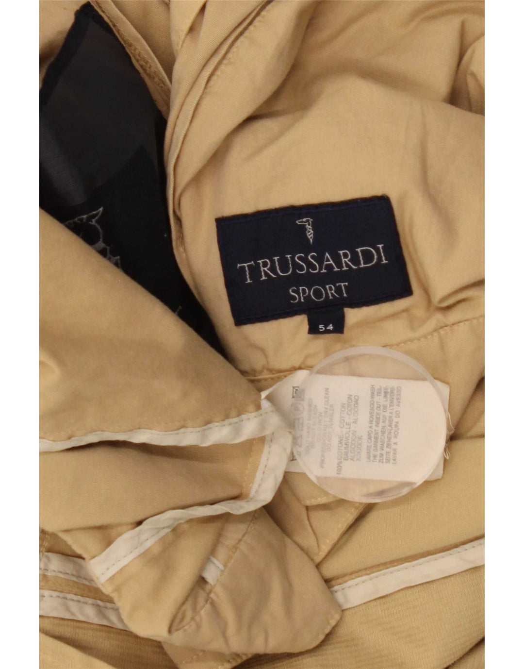 Trussardi Cazadora Bomber Hombre IT 54 2XL Algodón Beige