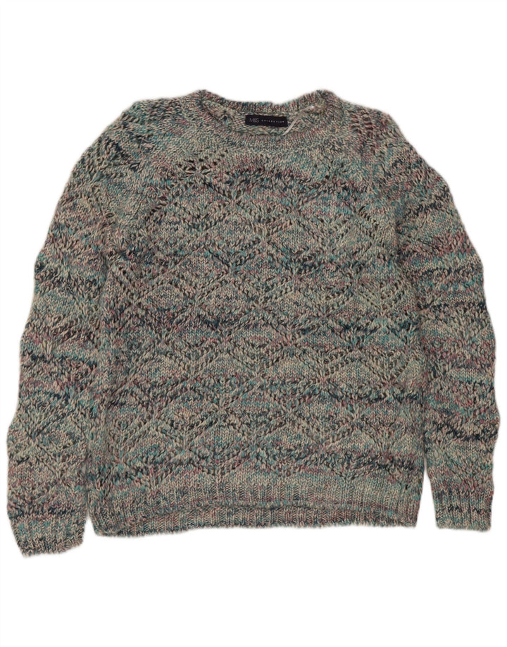 Marks & Spencer Suéter con Cuello Barco para Mujer UK 10 Small Multicolor
