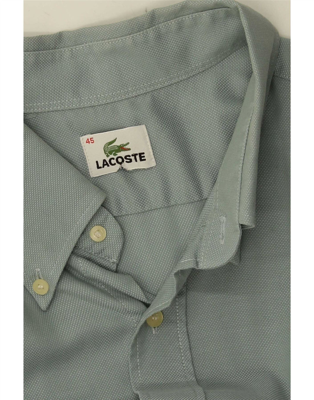 Camisa Lacoste Hombre Manga Corta Talla 45 XL Verde