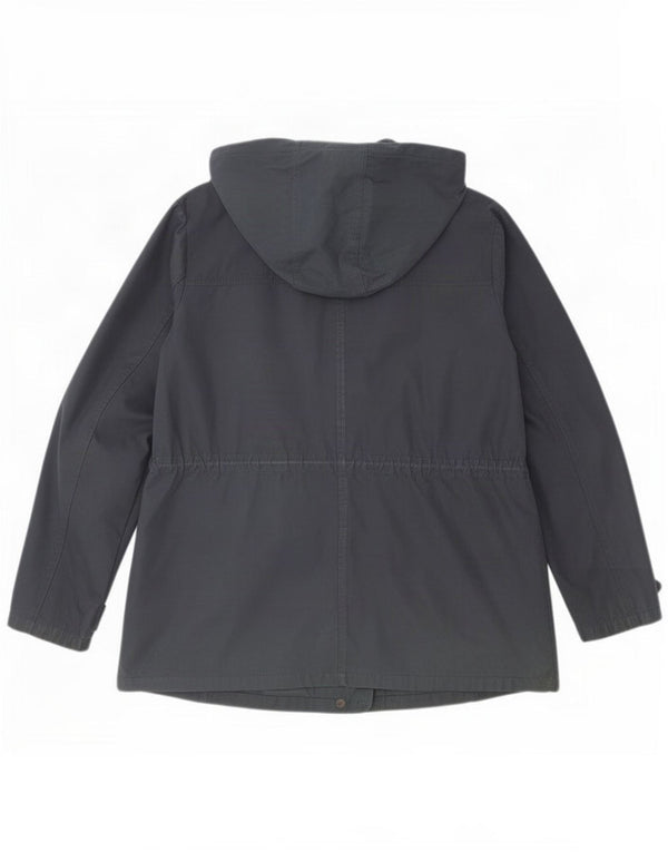 Chaqueta de algodón encerado con capucha para mujer Fat Face UK 40 Mediano Azul marino Poliéster