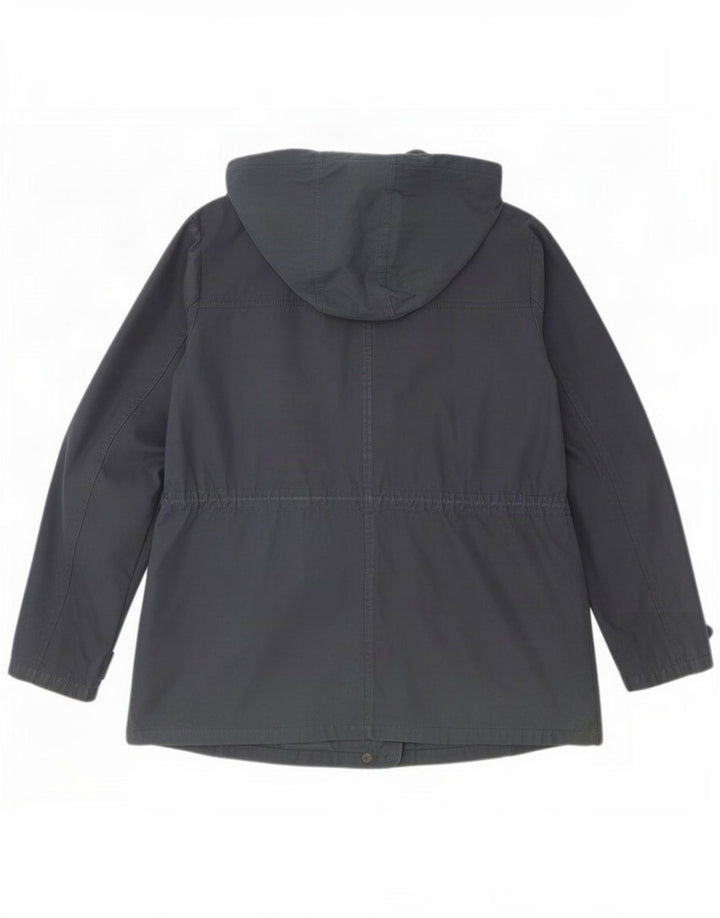 Chaqueta de algodón encerado con capucha para mujer Fat Face UK 40 Mediano Azul marino Poliéster