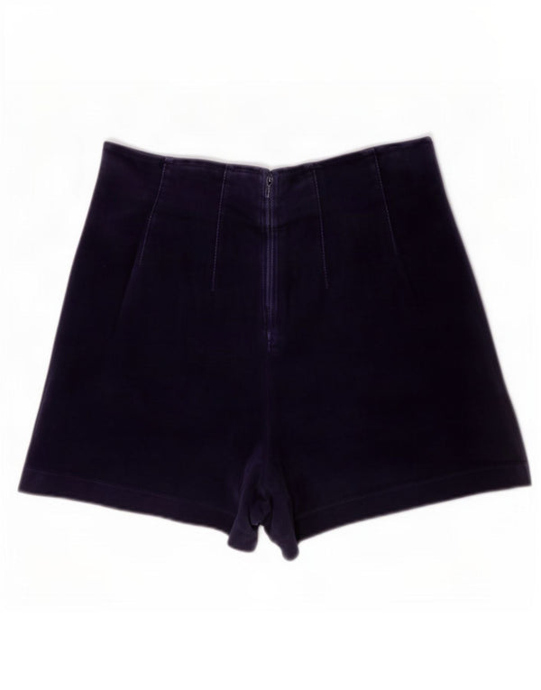 Benetton Pantalones Cortos Casuales De Terciopelo IT 42 Medium W28 Azul Marino Algodón