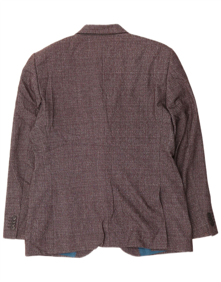 Marks & Spencer Chaqueta tipo blazer entallada con 2 botones para hombre UK 42 XL Poliéster gris