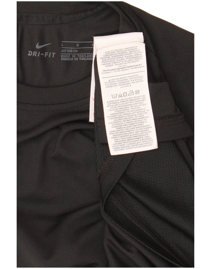 NIKE Camiseta Dri Fit para niños 12-13 años Grande Negro Colorblock