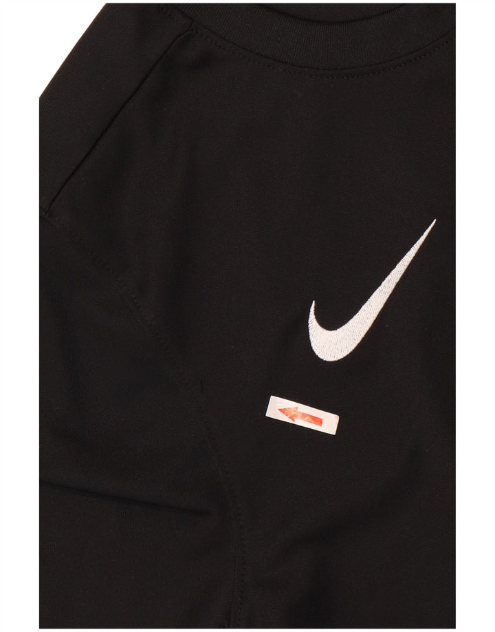 Nike - Camiseta ajustada Dri Fit para hombre, talla pequeña, poliéster negro