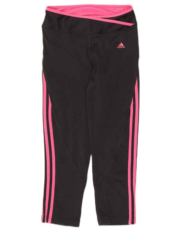 Adidas Climalite Capri Leggings para mujer UK 8 Pequeño Poliéster negro