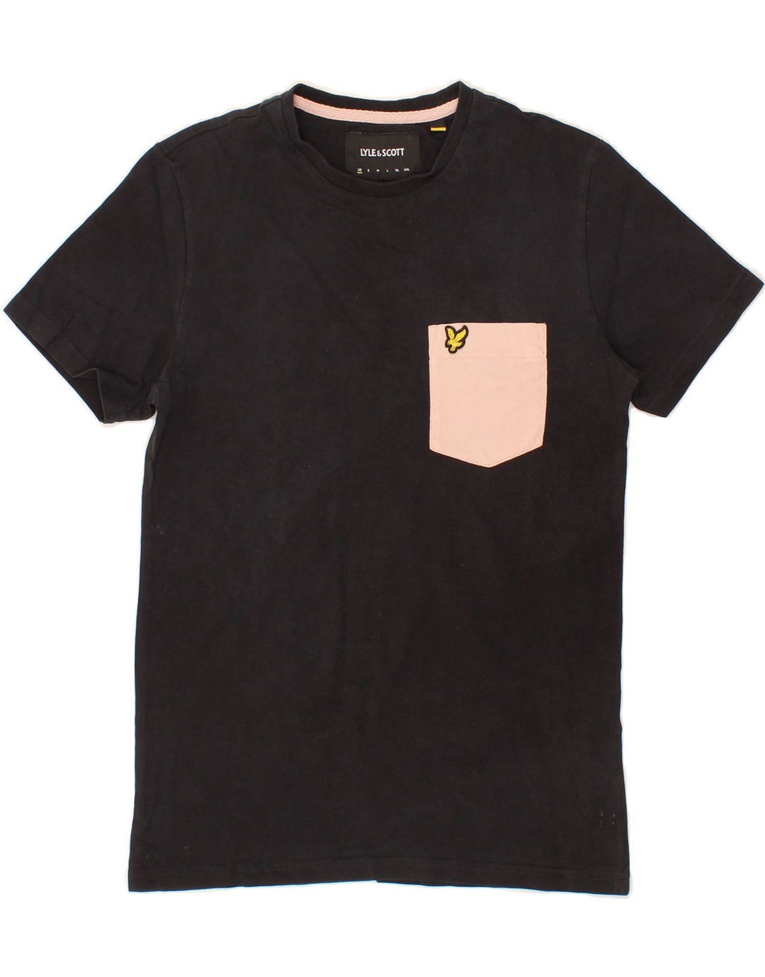 LYLE & SCOTT Mens T-Shirt Top XS Black Cotton Vintage Lyle & Scott and Second-Hand Lyle & Scott from Messina Hembry 