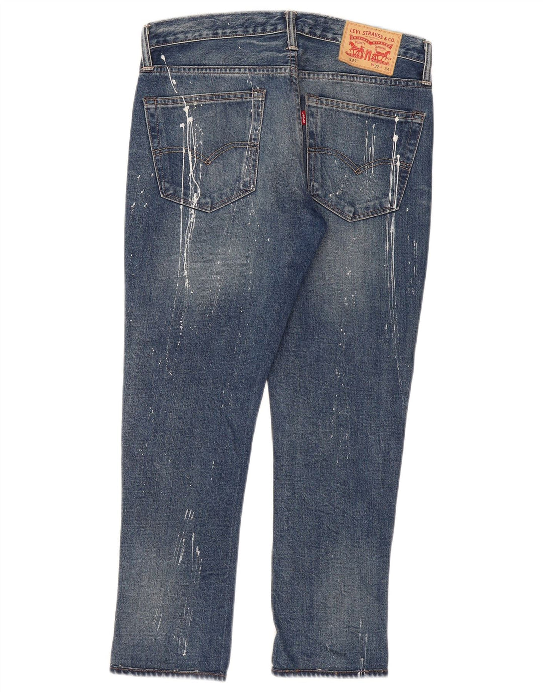 Levi's Mujer 527 Vaqueros Slim Desgastados W32 L28 Algodón Azul