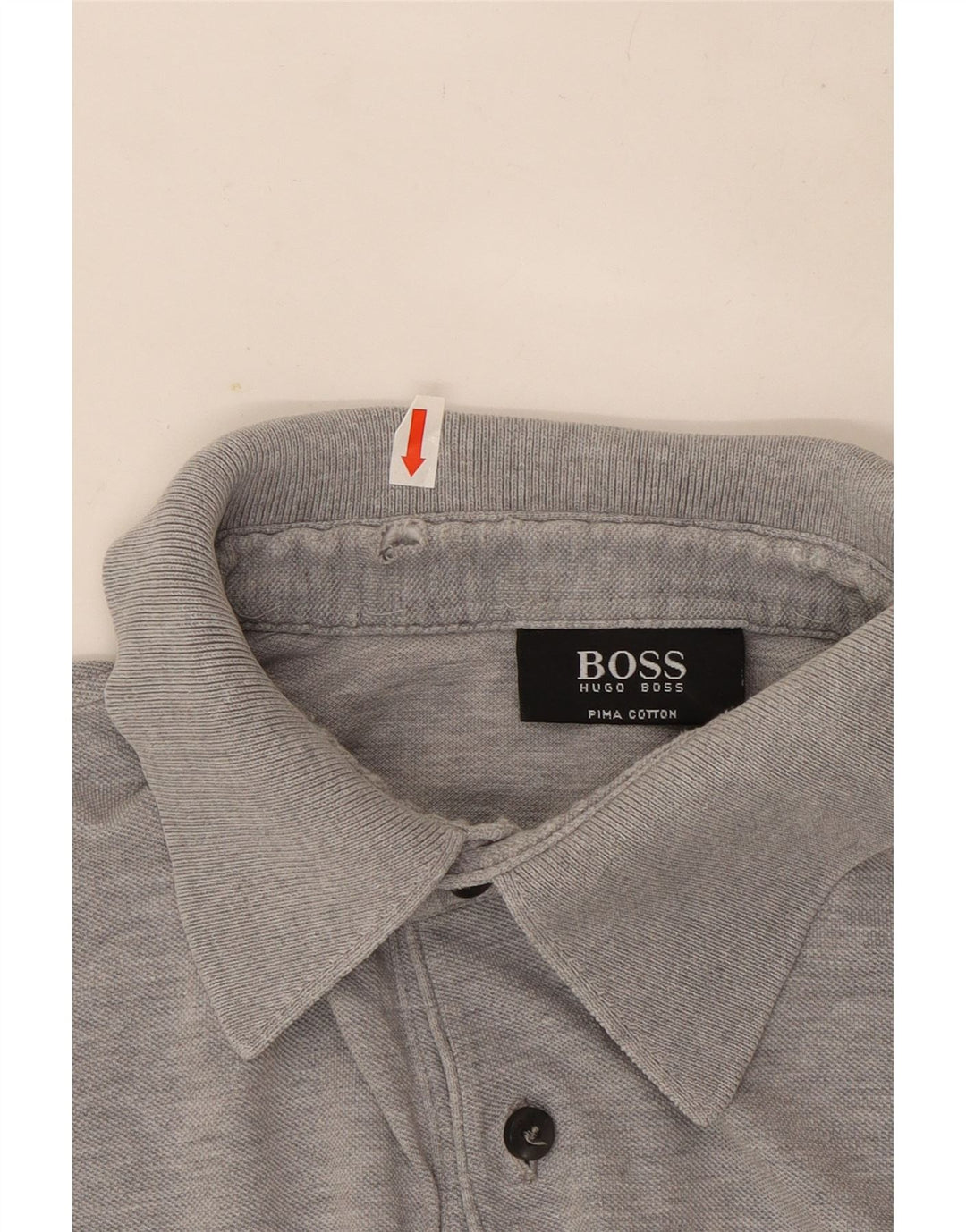 Polo Hugo Boss Hombre De Algodón Moteado Gris Medio