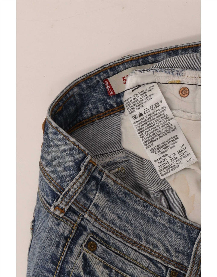 Levi's Mujer 571 Slim Jeans W28 L34 Algodón Azul