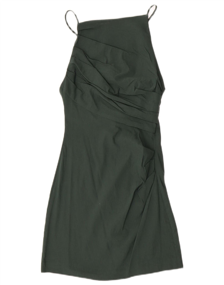 Zara Mujer Vestido De Verano Reino Unido 8 Pequeño Verde