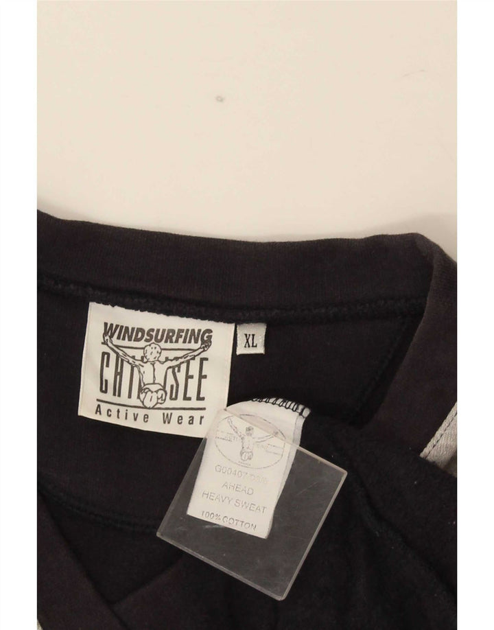 Chiemsee Chaqueta de chándal para hombre XL Algodón color block negro