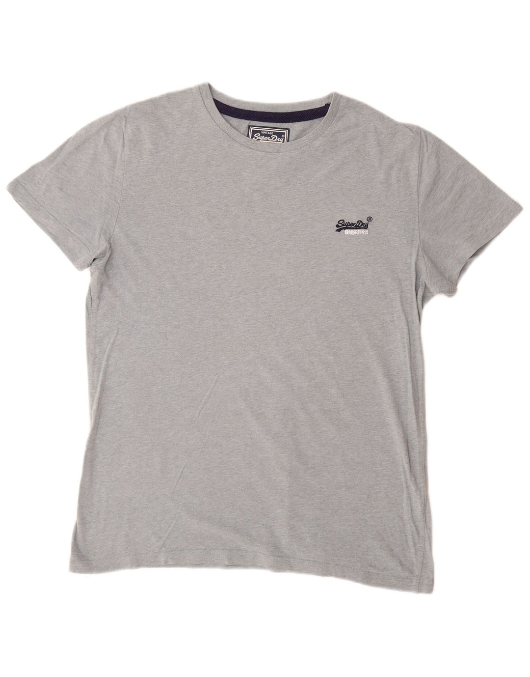Superdry Camiseta para hombre Top grande de algodón gris