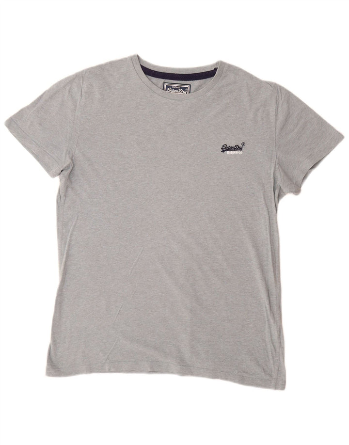 Superdry Camiseta para hombre Top grande de algodón gris