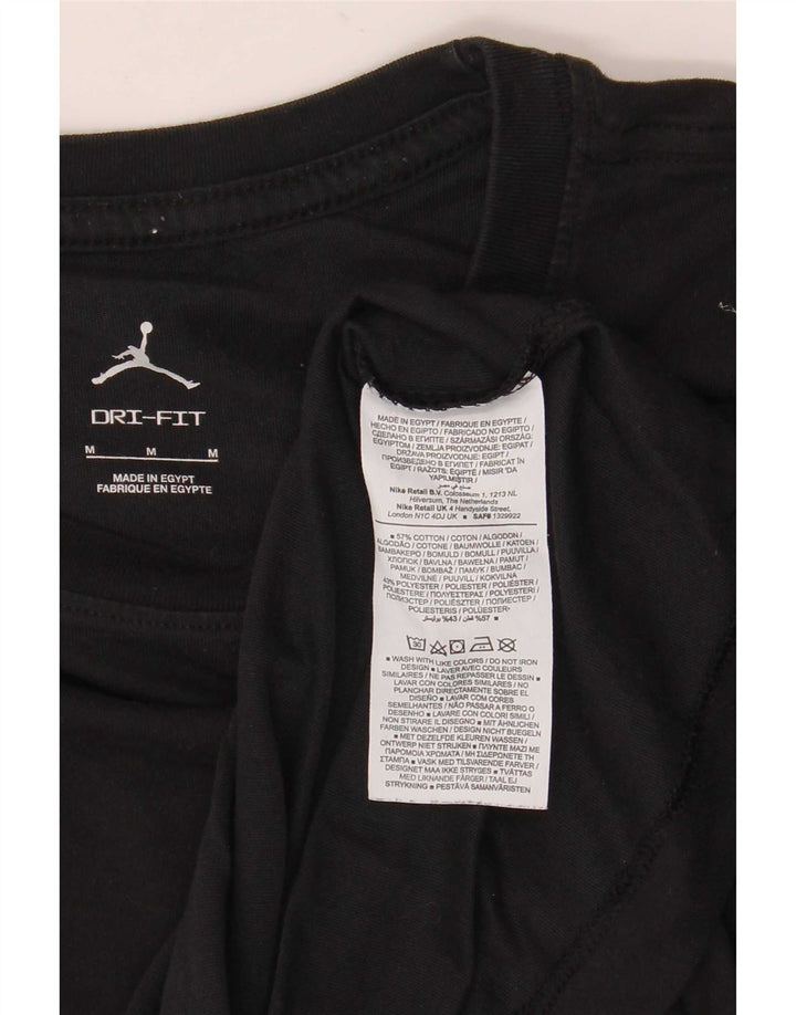 Jordan - Camiseta Dri Fit para hombre, talla mediana, algodón negro