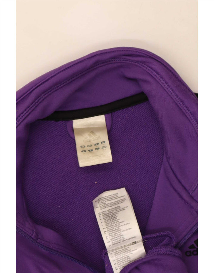 Adidas - Chaqueta de chándal para mujer, talla 40, poliéster morado mediano