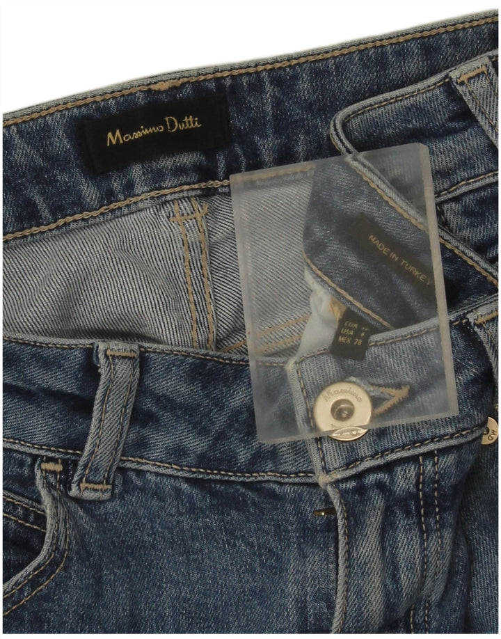Massimo Dutti Jeans Rectos Mujer EU 38 Small W28 L27 Azul