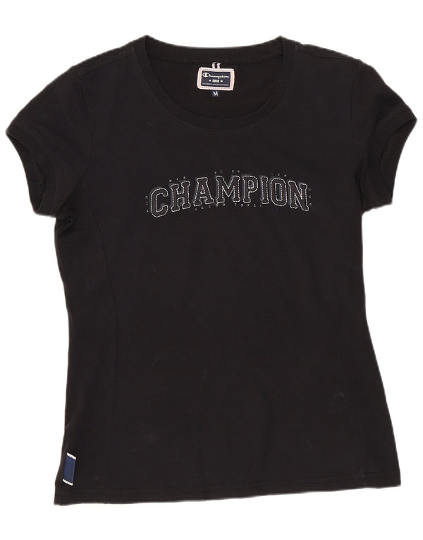 Champion Camiseta gráfica para mujer Top UK 12 Medium Black