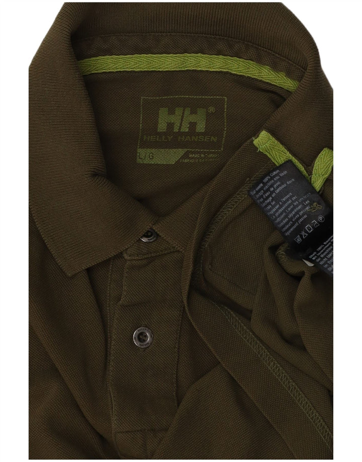 HELLY HANSEN Polo gráfico para hombre de algodón caqui grande