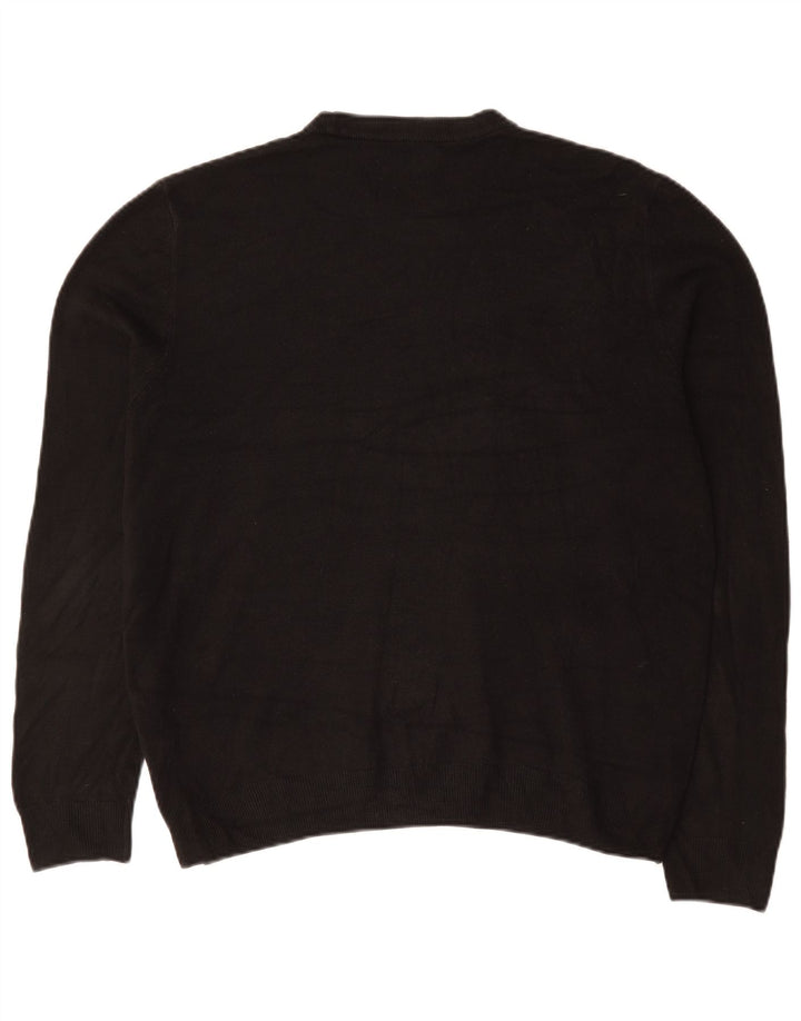 Marks & Spencer Jersey de Cuello Redondo para Hombre XL Acrílico Negro