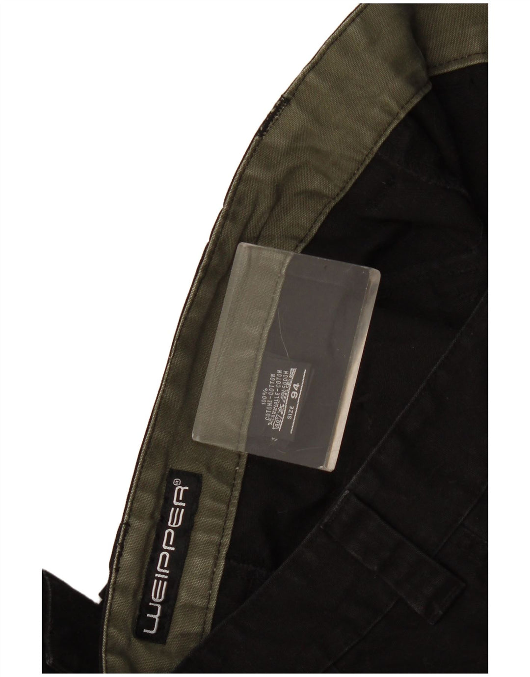Weipper Pantalón cargo recto para hombre W34 L34 Algodón negro