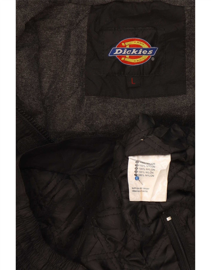 Dickies Chaqueta bomber con capucha y gráfico para hombre UK 40 Large Nylon negro