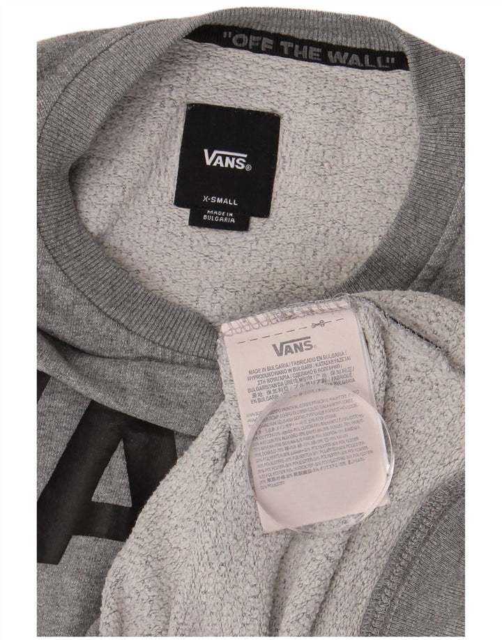 VANS Hombre Sudadera Jumper XS Gris Algodón Moteado