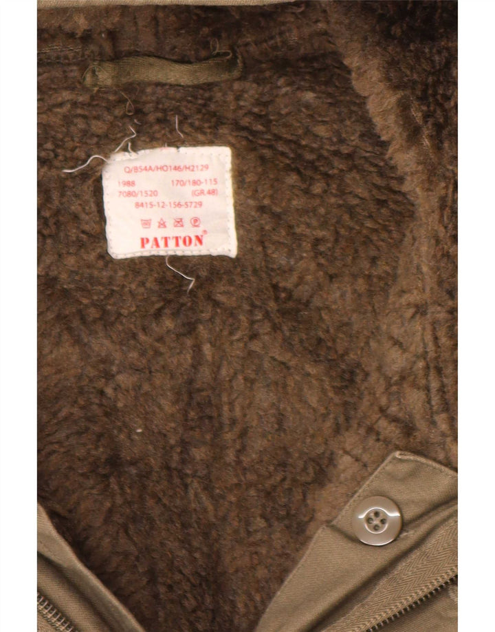 Chaqueta parka con capucha Sherpa para hombre Patton EU 48 Caqui mediano