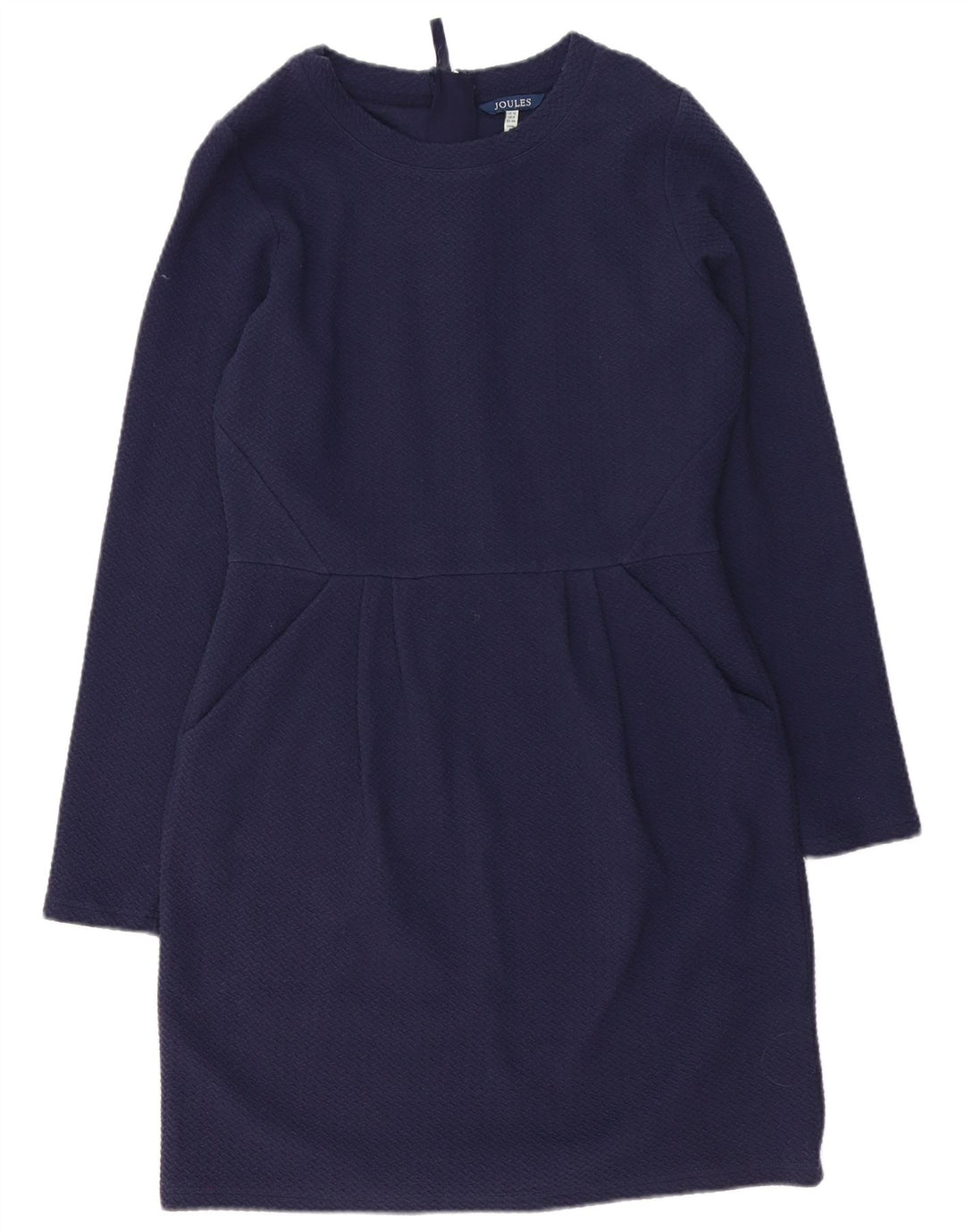JOULES Vestido tubo de manga larga para mujer UK 40 Algodón azul marino mediano