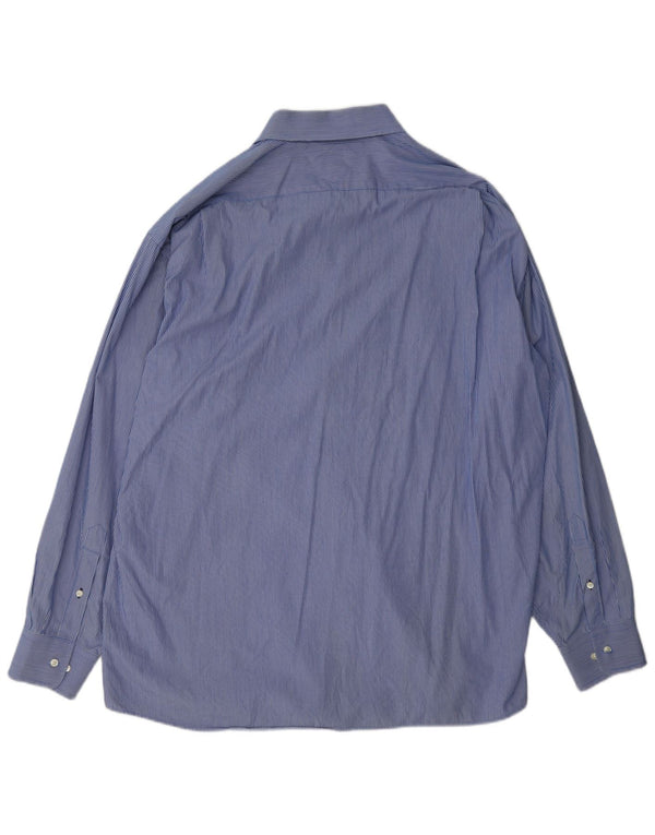 Tommy Hilfiger Camisa de corte regular para hombre Talla 18 2XL Algodón a rayas azules