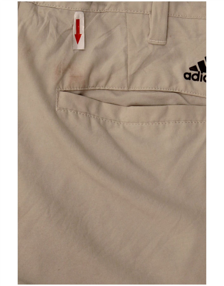 Pantalón Chino Recto Adidas Hombre W30 L32 Poliéster Beige