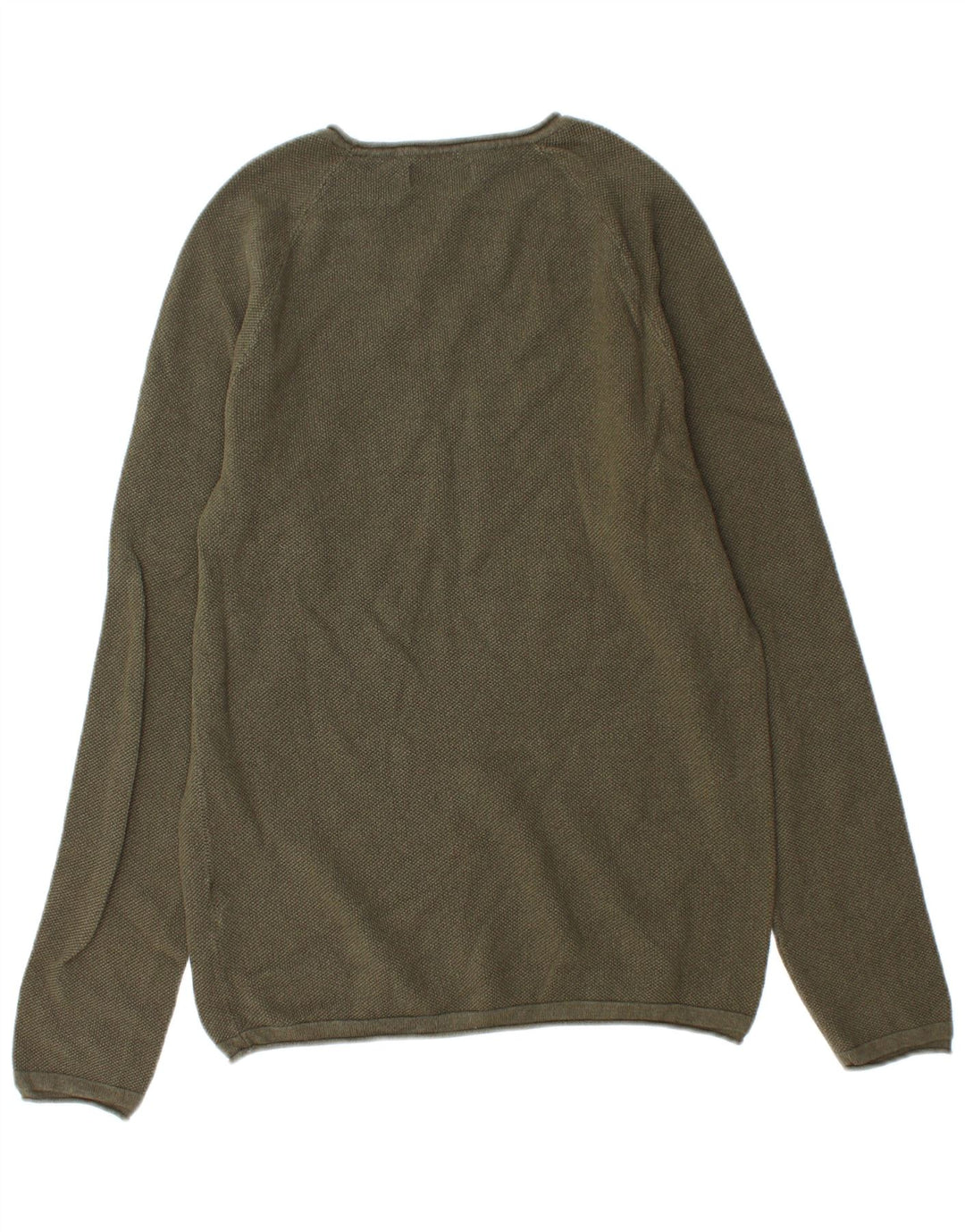 Jack & Jones Hombre Jersey De Cuello Redondo Jersey De Algodón Verde Medio