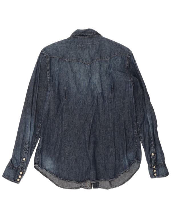 Ralph Lauren Camisa vaquera para mujer US 14 XL Algodón azul marino