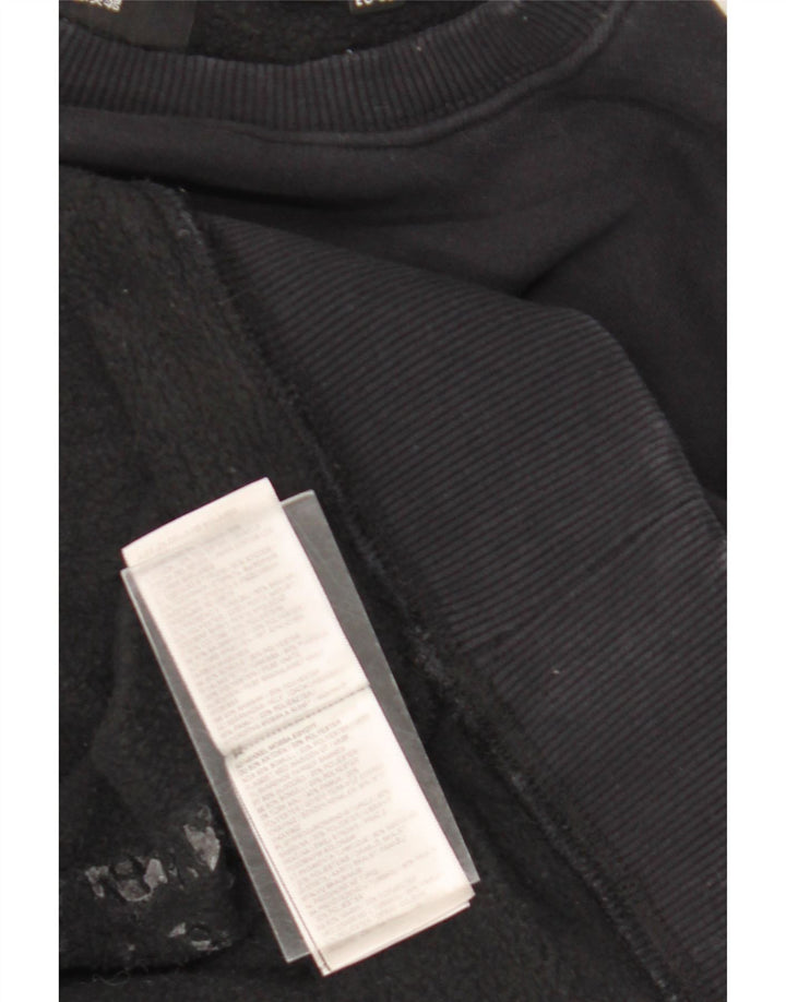 Superdry Mujer Gráfico Oversize Sudadera Jumper UK 10 Small Negro