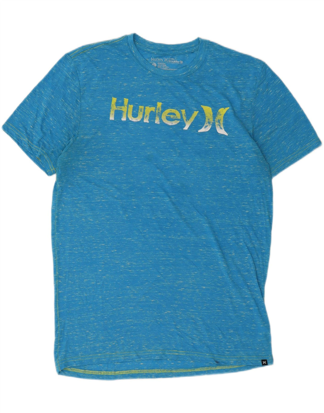 Hurley Camiseta gráfica para hombre Top grande de algodón moteado azul