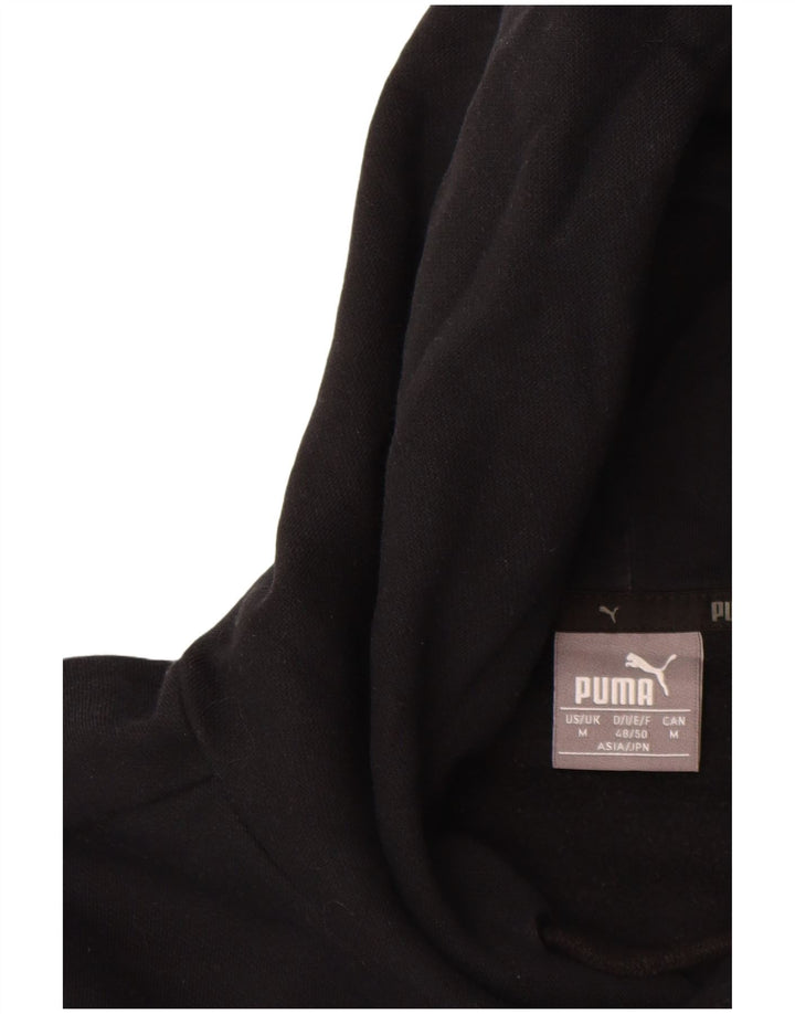 PUMA Jersey con capucha gráfica para hombre Algodón negro mediano